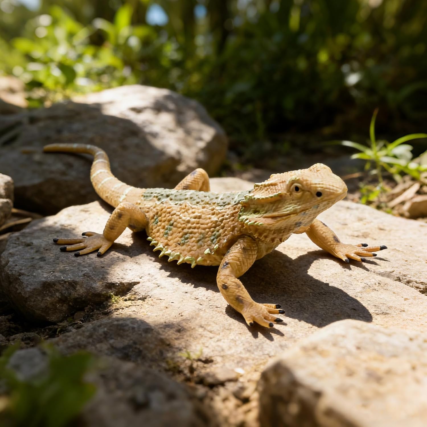 Bearded Dragon Animal Figurines Lizard Figurine Toys Lizard Animals Figures Plastic Lizard Model for Cake Decoration Educational Toys Gecko Animal Trick Reptile Prank Props