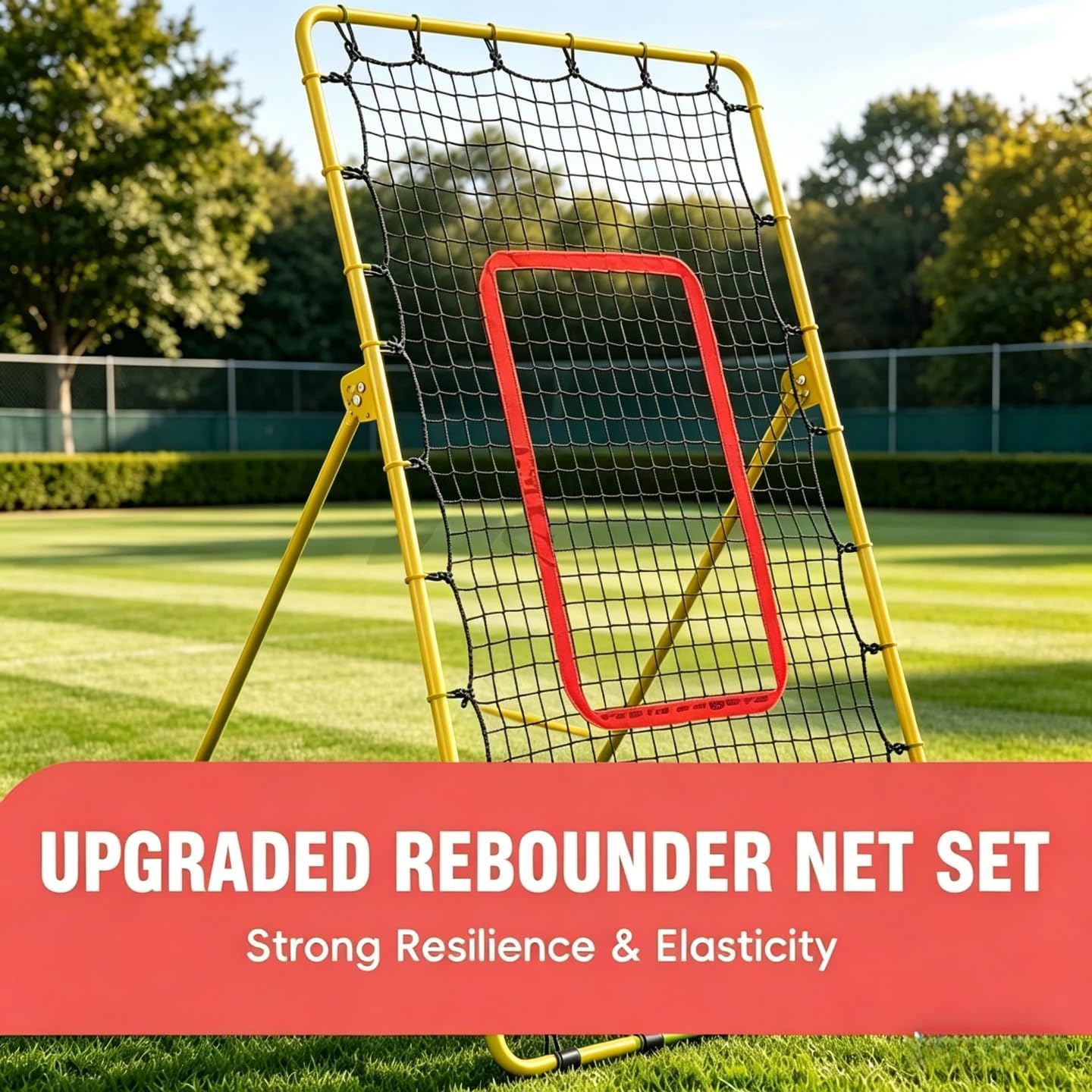 Sports Adjustable Volleyball Rebounder Net 7x4 ft – Bounce Back Training Equipment with Angle Customization for Practicing Volleying, Bumping, Spiking – Durable & Portable with Travel Bag image 3