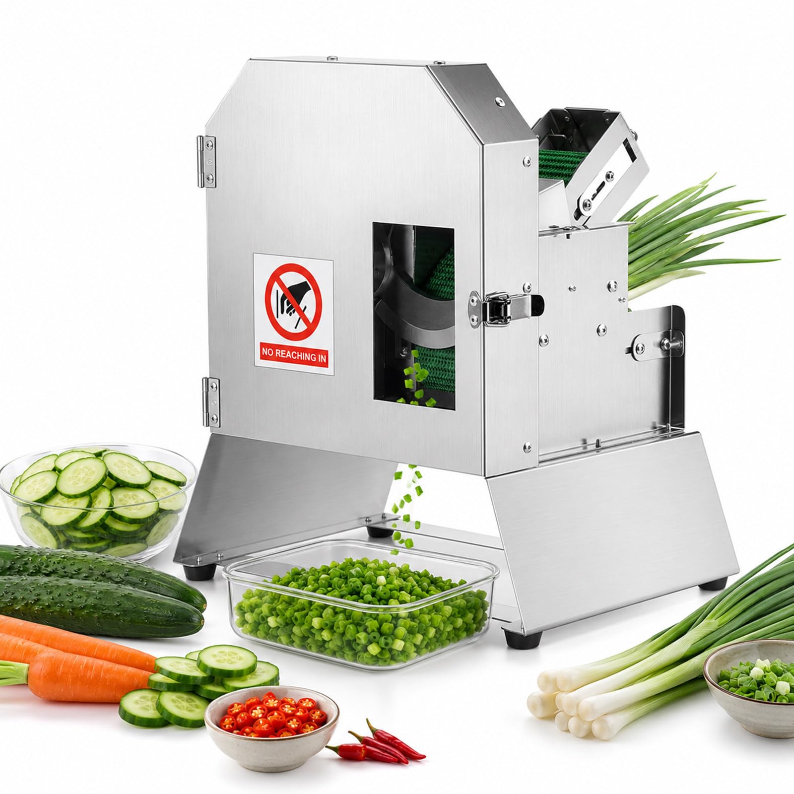 Cortadora profesional de verduras que evita el atasco de cebolletas