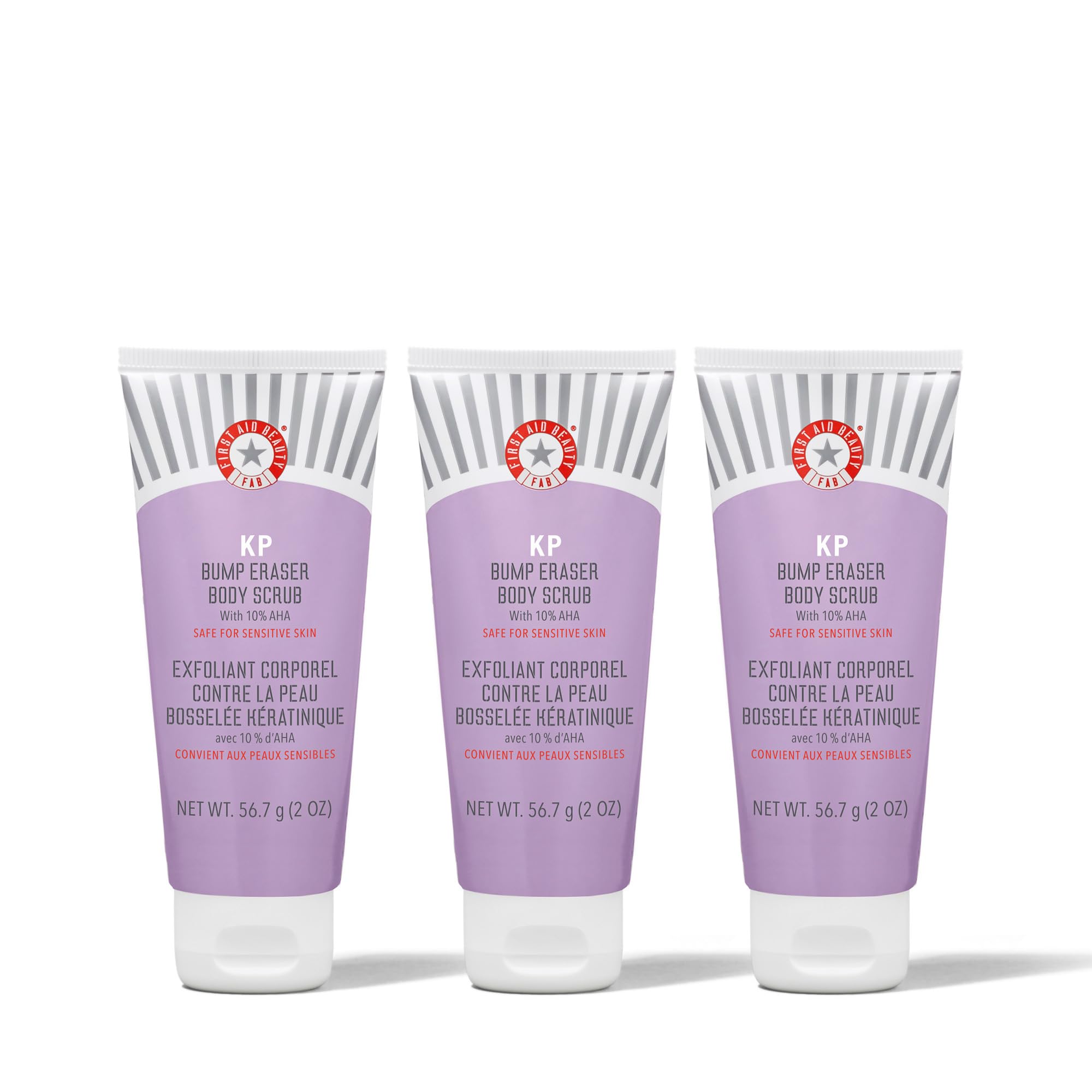 First Aid Beauty - KP Bump Eraser Body Scrub with 10% AHA, Keratosis Pilaris Skin Exfoliator with Glycolic & Lactic acids, Helps Reduce Chicken Skin