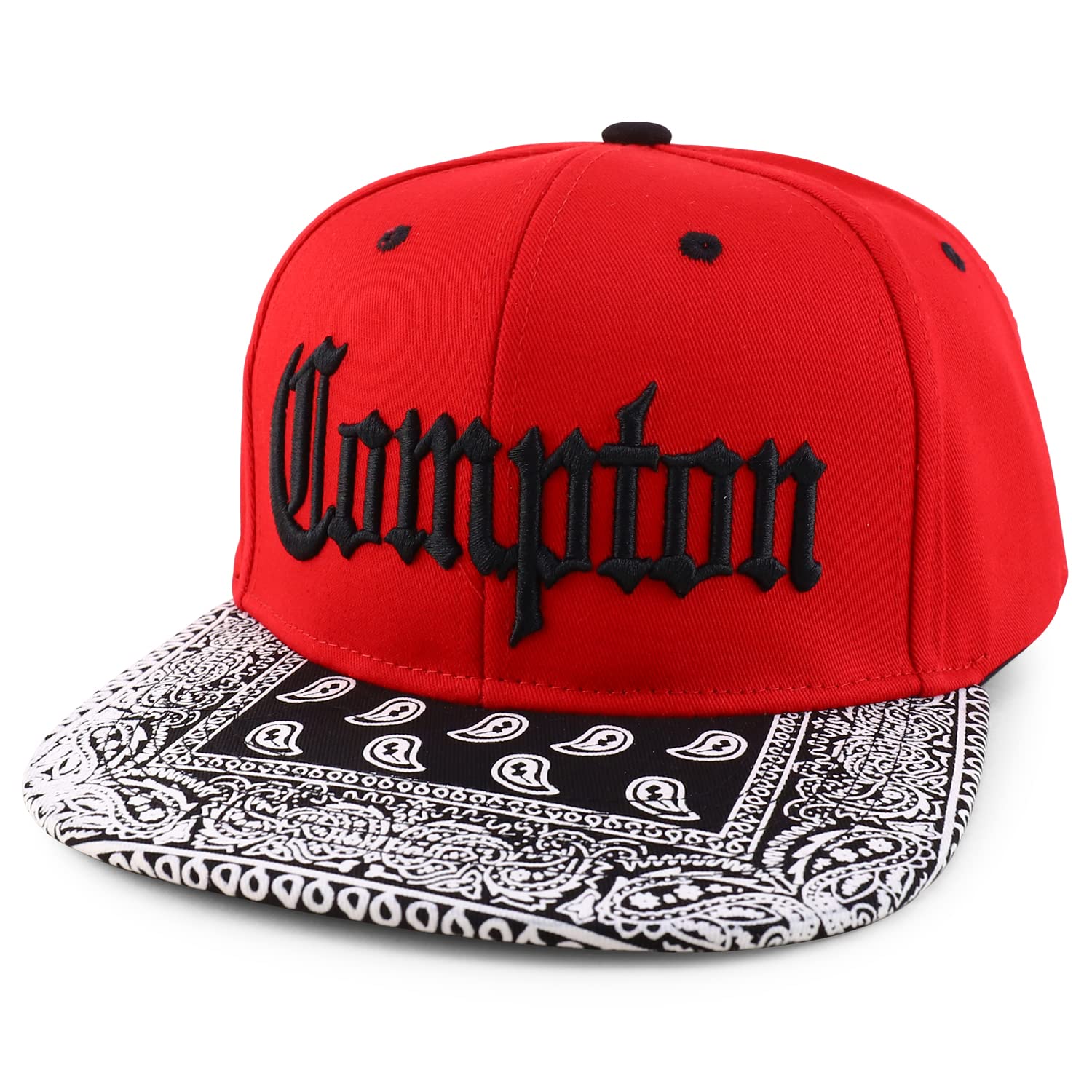 Oversize XXL Old English Compton Embroidered Flatbill Snapback Baseball Cap