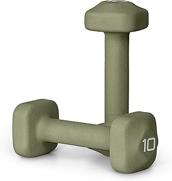 Tone Fitness Neoprene Dumbbell Weight Pairs with Anti-Roll Square Head | Multiple Options