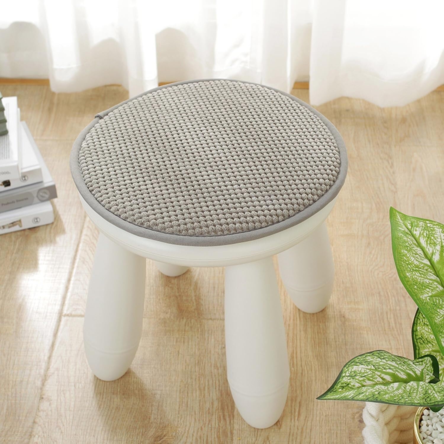 NMVAWIPT Round Stool Cushion, Chair Seat Cushions For Dining Kitchen, Office, Bar Stools(19#,12ins)
