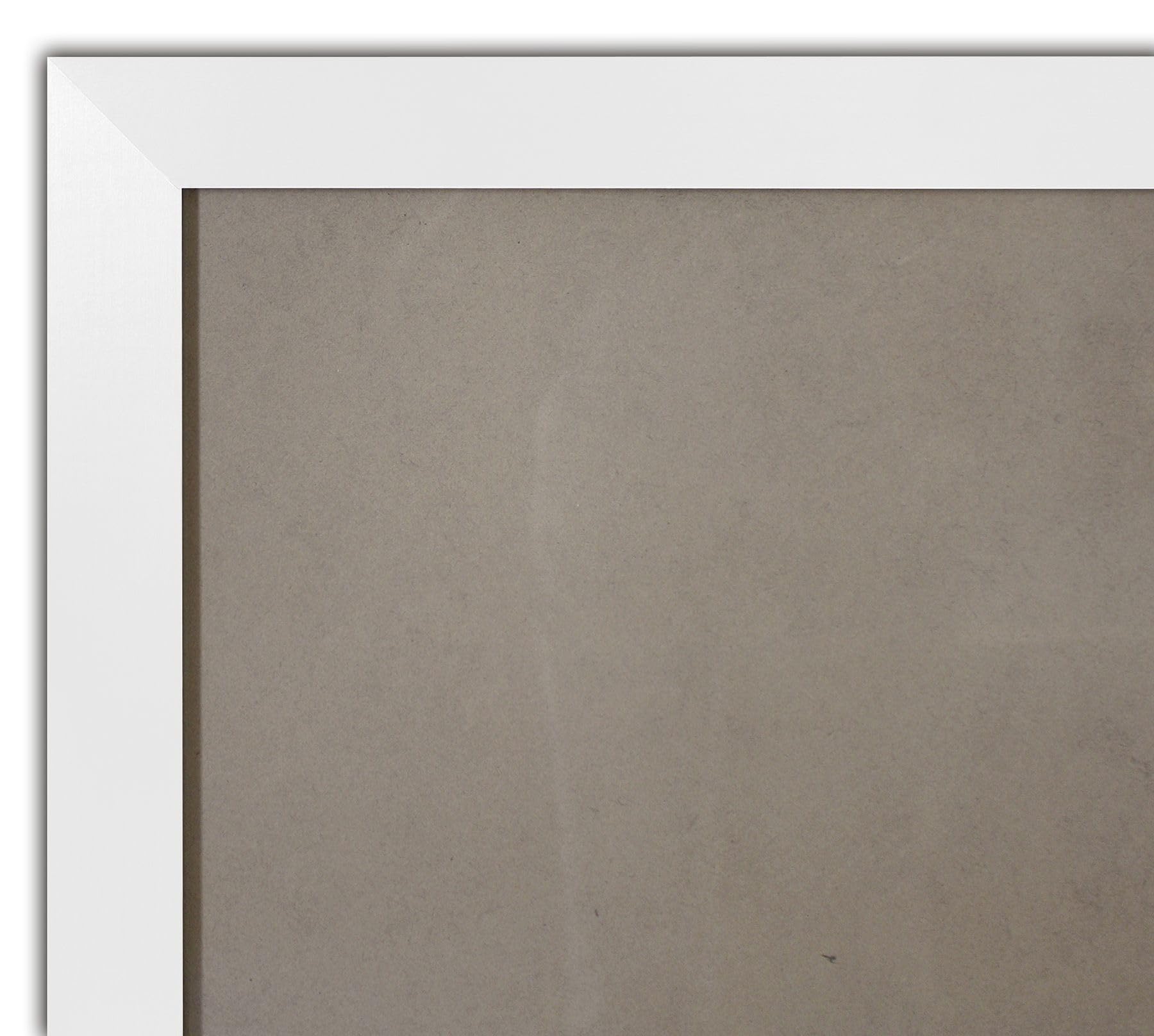 Cornice per poster, decorazione in legno bianco – bianco, in MDF, con parete posteriore e vetro PVC infrangibile, per poster, stampe artistiche, collage e molto altro ancora. Cornice portafoto | 50 x