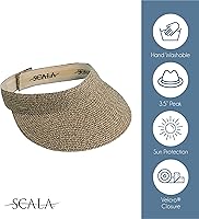Vista 2 de Scala Visera de papel trenzado para mujer
