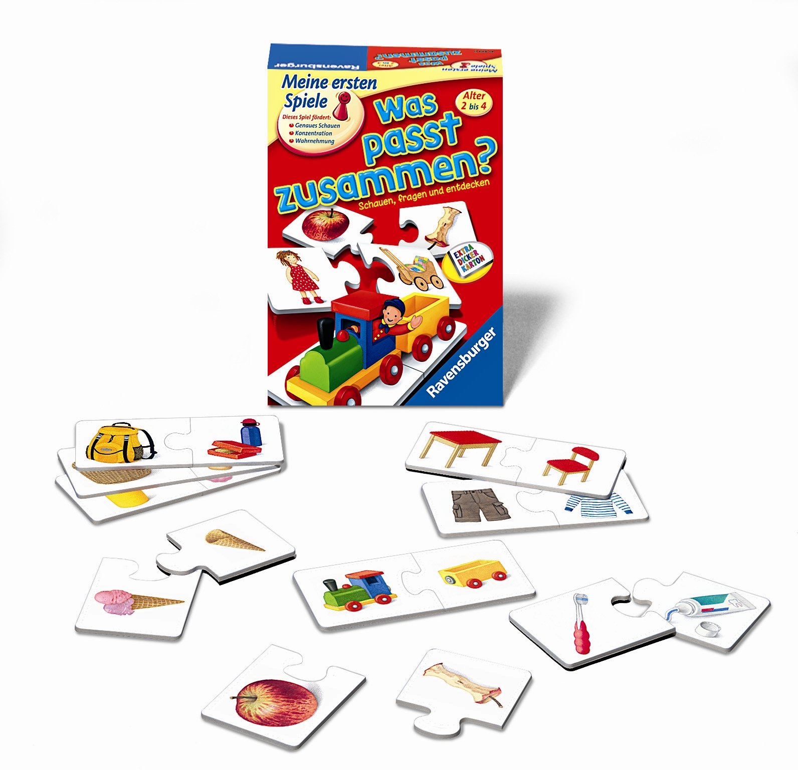 Ravensburger Hase Hüpf! Gra Planszowa, Od 2 Lat & Co do siebie pasuje?: Patrz, pytaj i odkrywaj