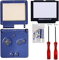 Vista 2 de Timorn Gameboy SP - Carcasa de repuesto para GBA SP Gameboy Advance SP SP (Azul Pack)
