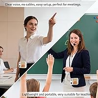 Vista 2 de Voice Amplifier with Wireless Lavalier Lapel Microphone for Teaching,Public Speaking,Portable Mini Mic& Speaker for