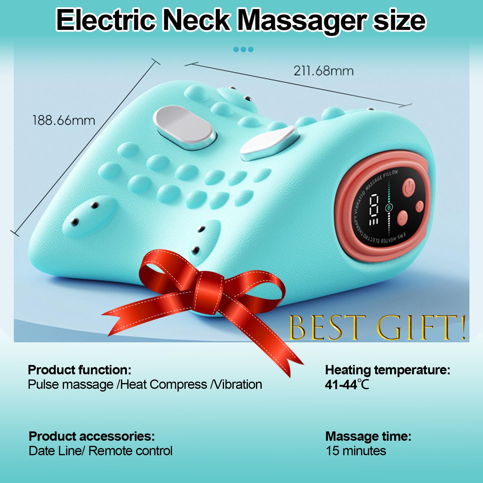 Masajeador de cuello y hombros inalámbrico, masajeador eléctrico de cuello con calor, masajeador de cuello mejorado 2026, USB 3 modos y 6 frecuencias