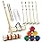 ropoda 35In Updated Six-Player Croquet Set with Wooden Mallets, Colored Balls, Sturdy Carrying Bag for Adults &Kids, Croquet Set Perfect for Lawn,Backyard,Park and More