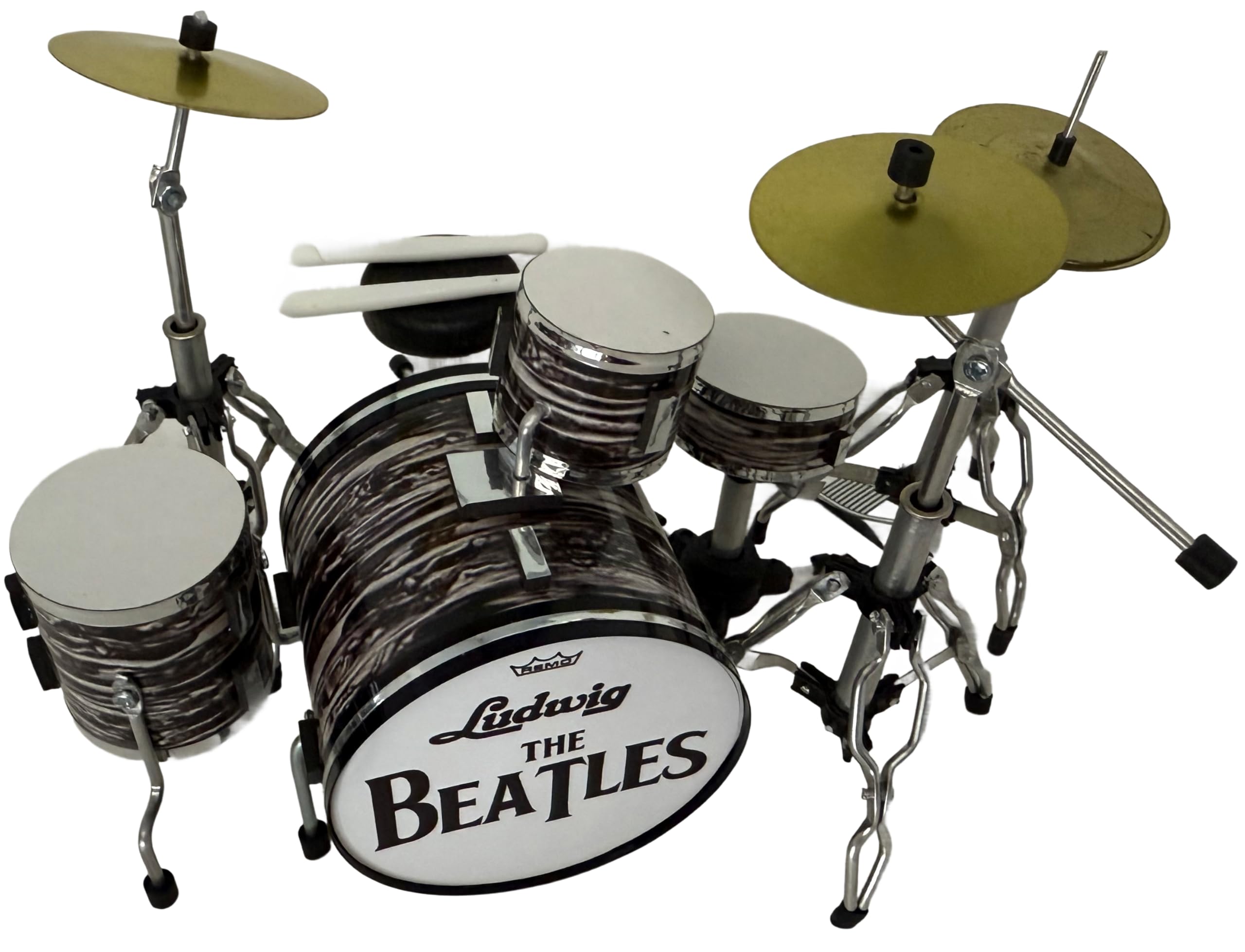 ROCKSTAR - Miniatura Bateria Acustica Black Flow BMD-001 Regalo Musical