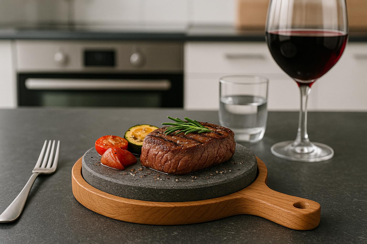 Piastra in Pietra Lavica Naturale Liscia – Ideale per Carne e Pesce – Uso Forno e Barbecue – Artigianale Made in Italy | Kalu Creations