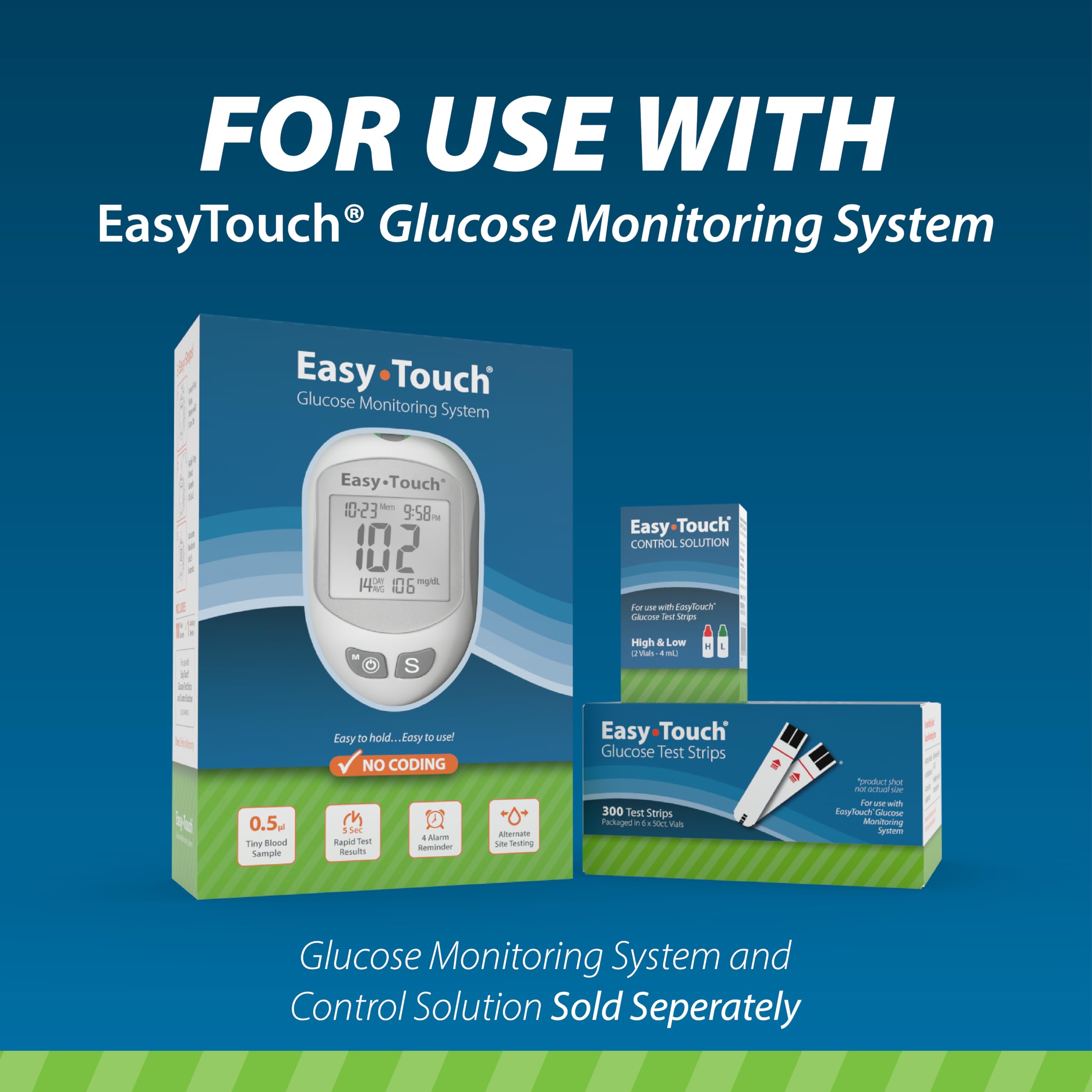 Easy Touch Glucose Test Strips - 100 Strips -2 Easy Touch Glucose Test Strips - 100 Strips -2
