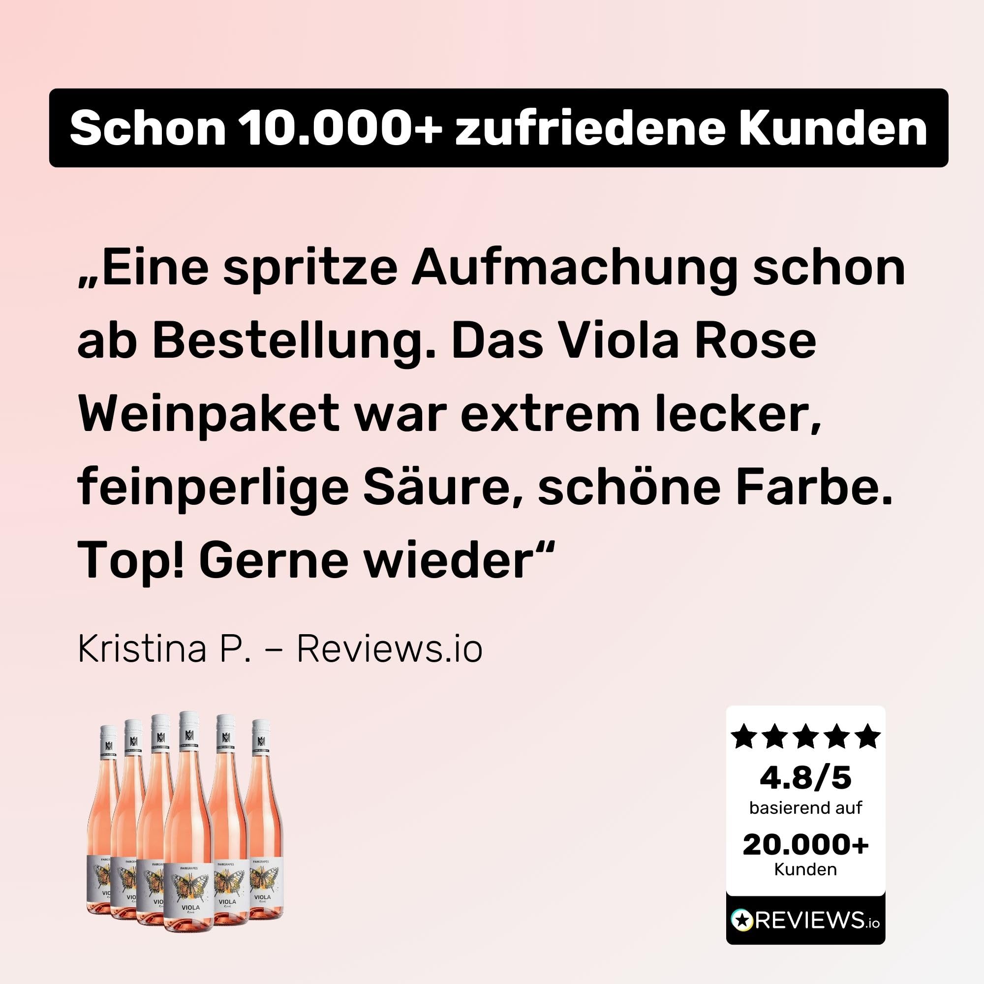 FairGrapes Rosé »Viola« | 90 Punkte Falstaff | VDP.Gutswein | Roséwein Trocken | Erdbeere & Waldfrüchte | Geschenkidee (12 x 0.75 l)