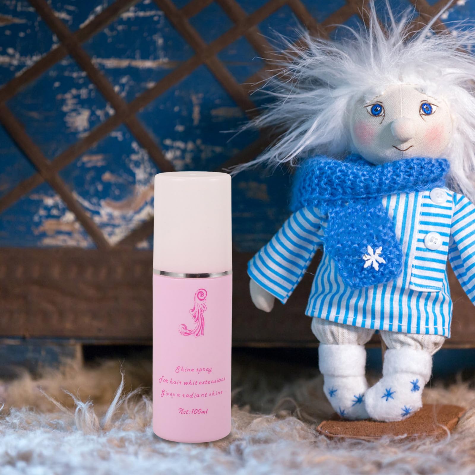 Spray per Chioma Bambole 100 Ml Rosa, Cura Districante Facile da Usare, Finitura Liscia e Morbida, per Chioma Sintetici e Treccine