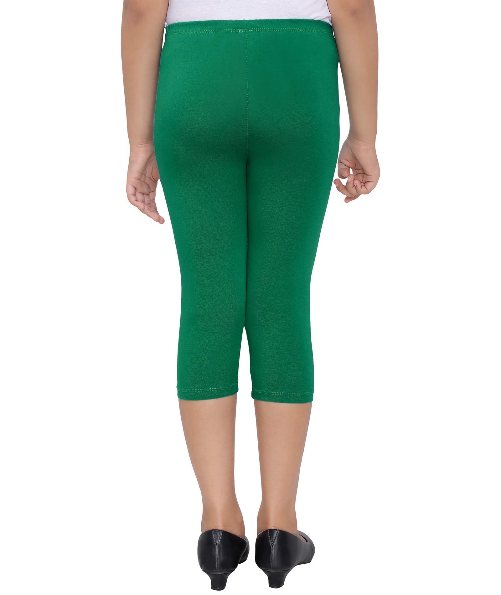 Robinbosky Premium Girls Capri Leggings Red, Yellow and Green Value Combo Pack of 3 (6-12 Months, Red, Golden Yellow and Leaf Green) - Image 6 thumbnail
