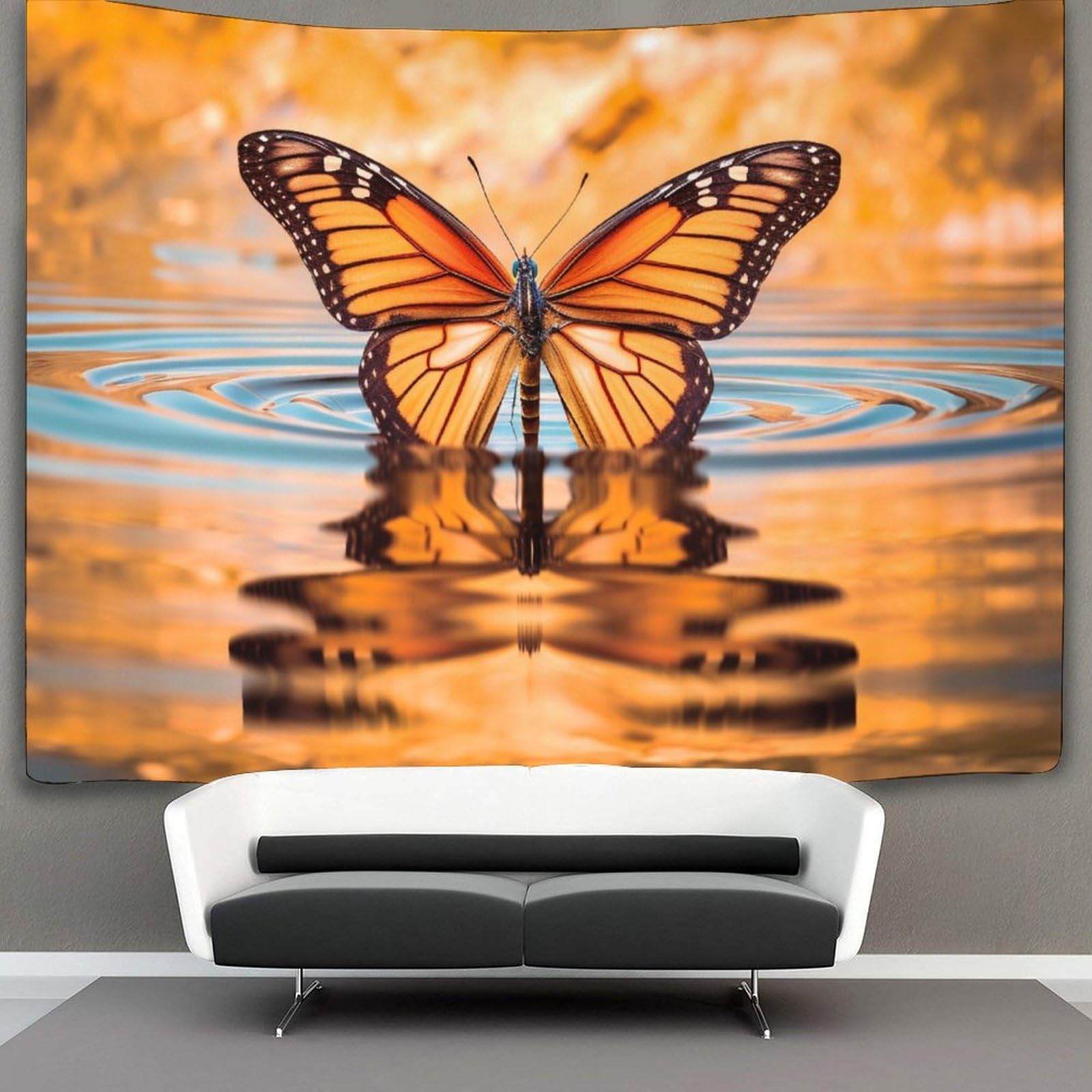 kaiyun Butterfly Decor Tapestry, Wall Art Tapestries Wall Hangings for Living Room Bedroom Dorm 130cmx150cm