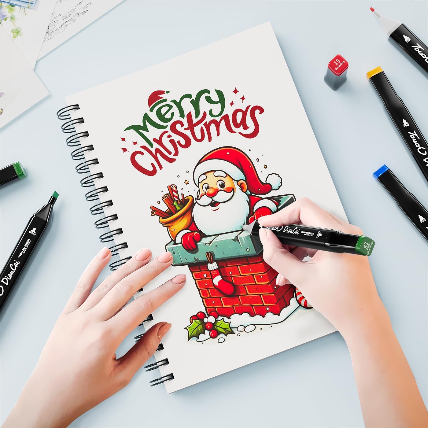 120 Colors Alcohol Markers,Dual Tip Art Markers Waterproof Ink Coloring Marker for Artists,Set Drawing Colorful Marker for Painting,Note,Marking,Christmas Gift