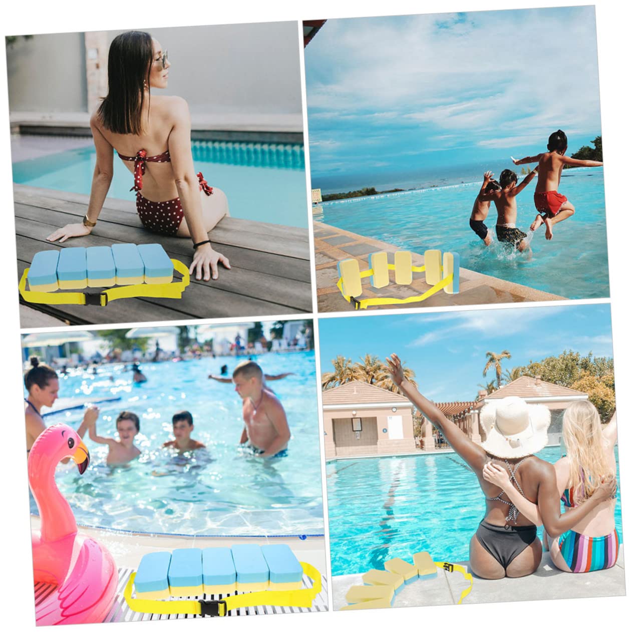 LAPYAPPE Beginner Swim Trainer Kids Swim Belt Floating Waist Belt Swimming Buoyancy Board for Children