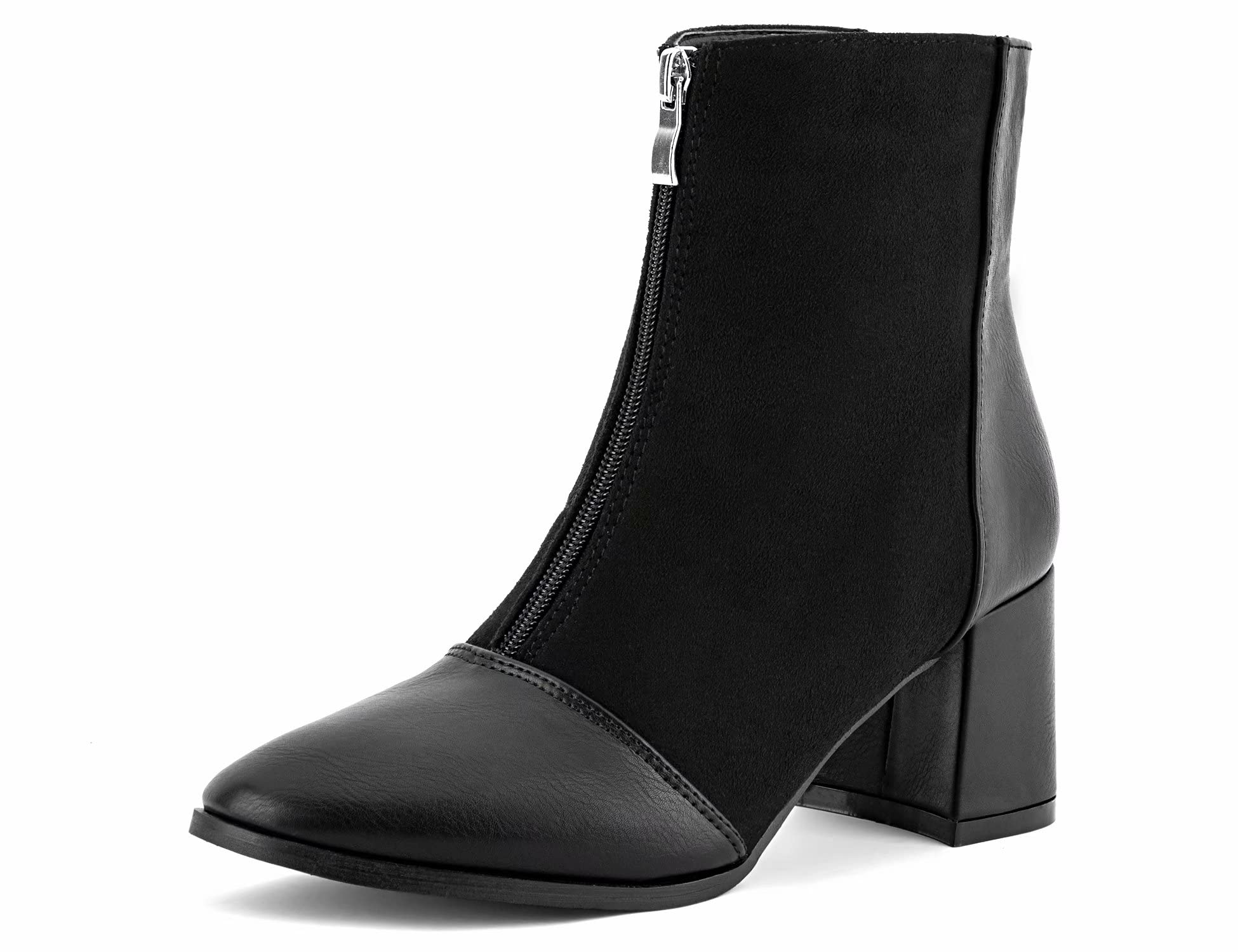 MaxMuxun Women Shoes Comfort Low Block Ankle Boots