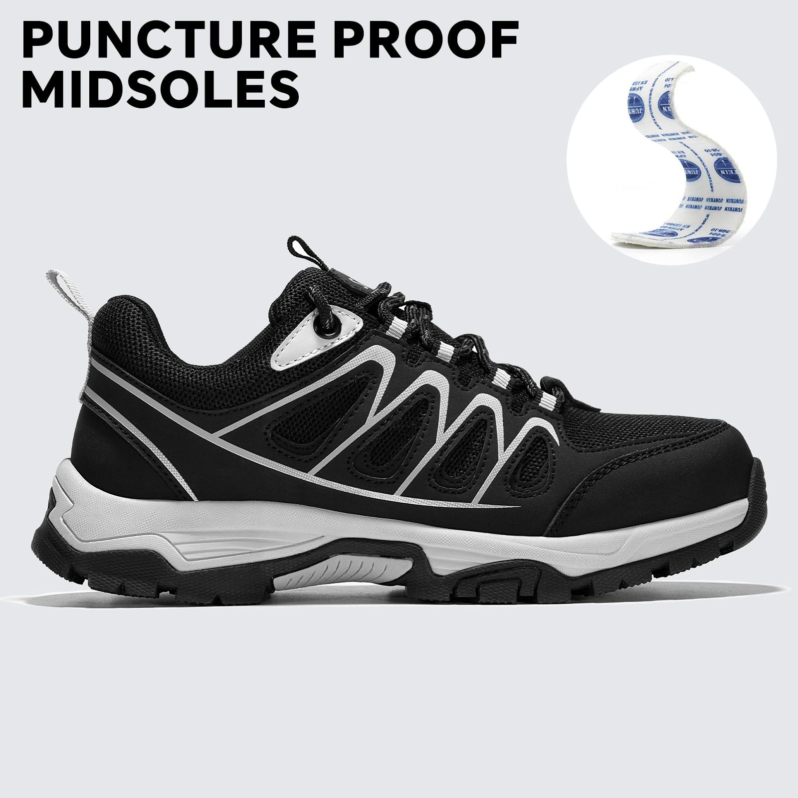 SPIEZ Unisex Scarpe Antinfortunistiche Leggere, Uomo Scarpe da Lavoro Traspirante con Intersuola Antiperforazione, Donna Calzature di Sicurezza Morbide per l'uso Quotidiano e Il Lavoro