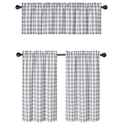 Country Plaid Cafe Curtains Amazon Com