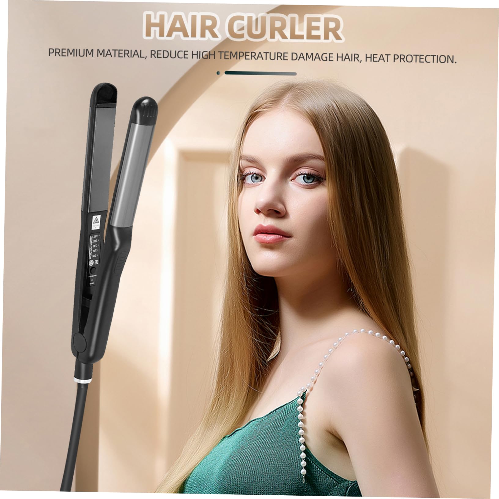 VALICLUD Professional Hair Straightener Splint Titanium Curling Iron for Steam Straightening Portable for Home Use