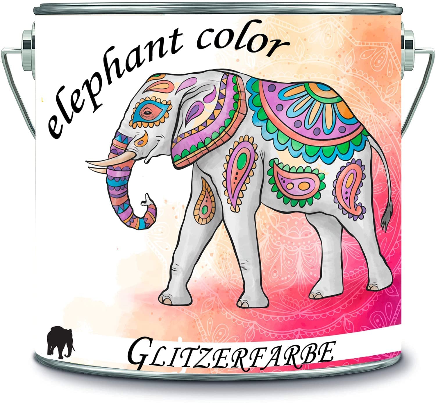 Peinture à paillettes en latex - Peinture à émulsion pour mur intérieur - Peinture murale à paillettes (2 l, blanc - holo paillettes)