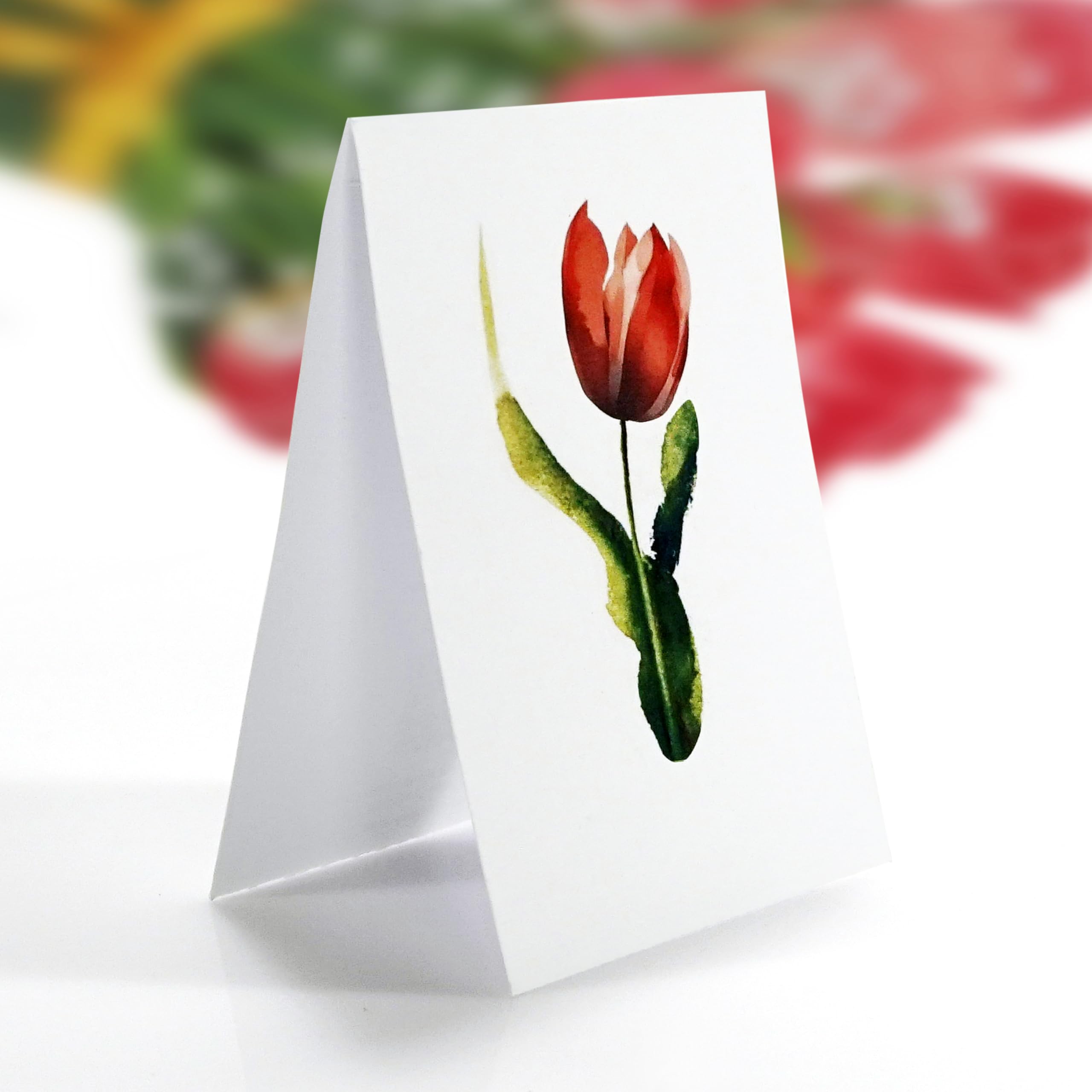 CUTPOPUP 3D Pop-Up Karte Tulpenstrauß – Geburtstag, Muttertag – 26x30cm – Handgefertigt