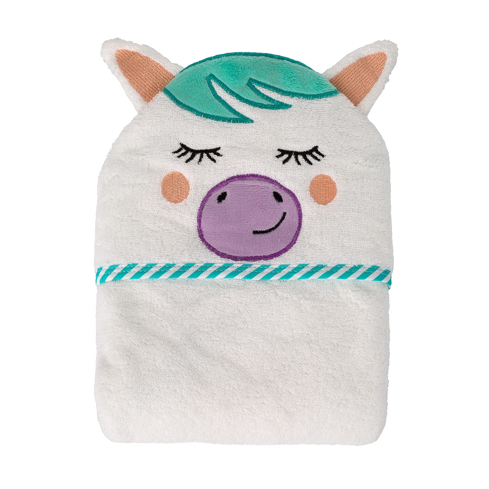Ecomky Hooded baby towel infant bath 100% Cotton Baby Shower Gifts Boys Girls Newborn Babies Toddlers Kids 1,2,3,4,5 Years Old Unisex Extra Large 90X90 cm Soft absorbent Designed in Spain 0-5 Years - Image 2