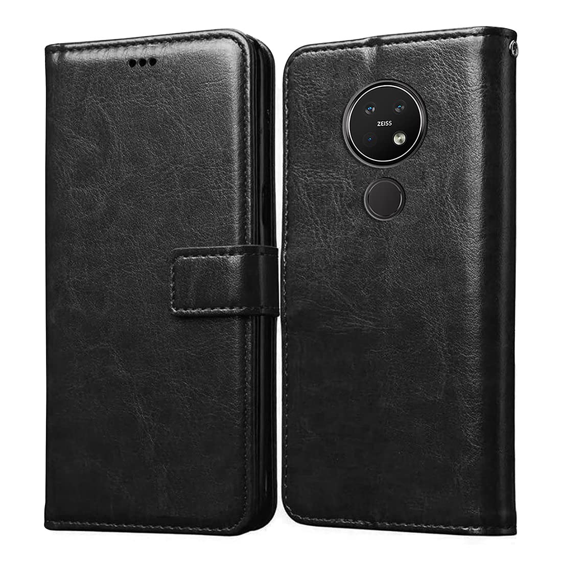 Casotec Flip Cover for Nokia 7.2 | Premium Leather Finish | Inbuilt Pockets & Stand | Flip Case for Nokia 7.2 (Black) (B09SHQ1YTV) Amazon Price History, Amazon Price Tracker