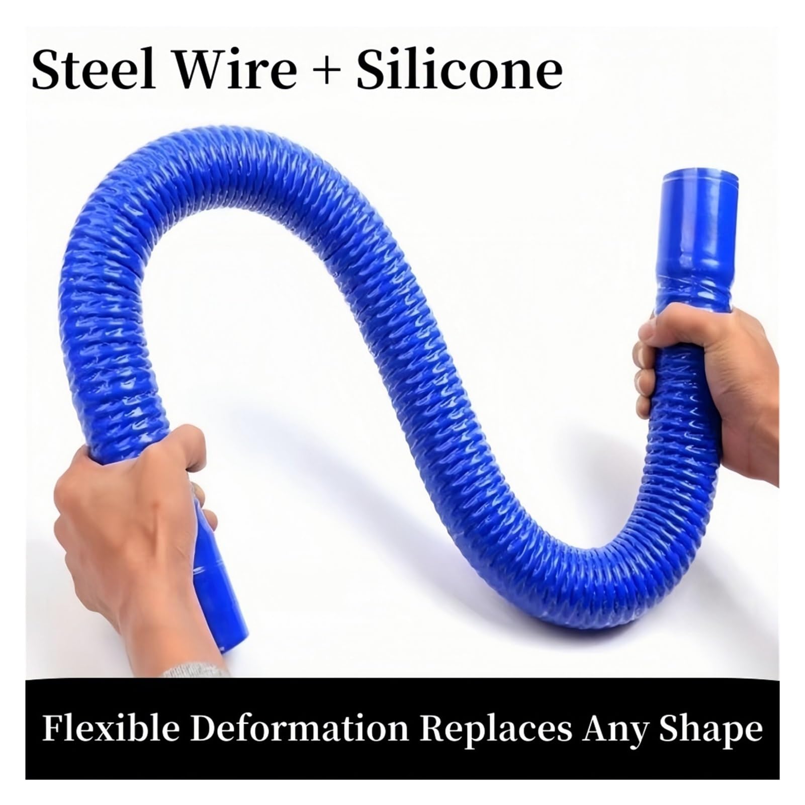 Manguera recta de silicona azul Radiador Tubo intercooler | Flexible, ajuste universal, ferretería, duradero, resistente al calor(500MM_ID 60MM)
