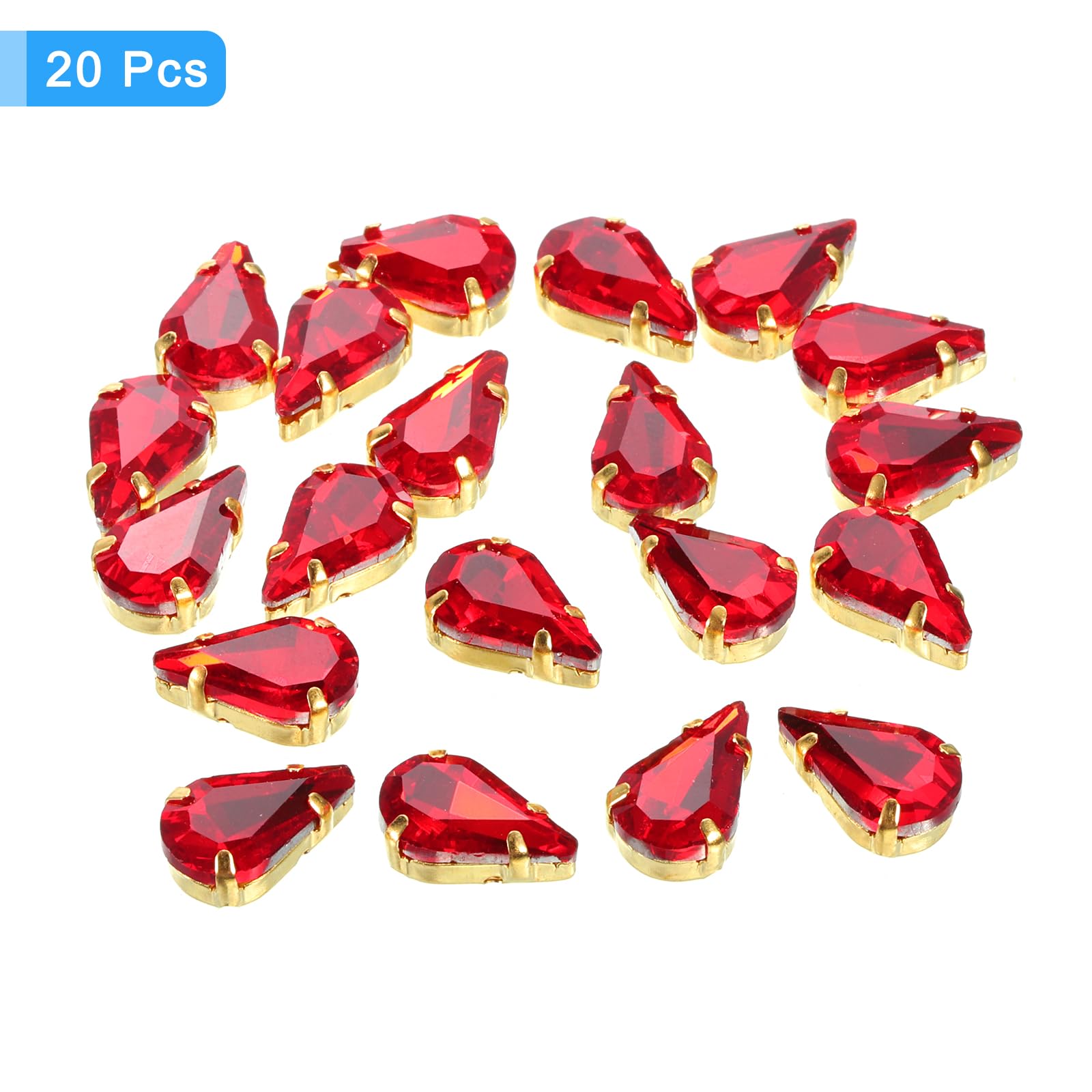 50 Pezzi / 100 Pezzi 8 * 13 Mm 9 * 18 Mm Di Strass A Goccia D'acqua A - Foto 11