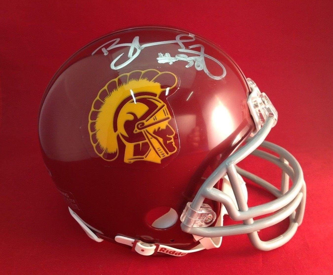 Rey Maualuga Signed USC Trojans Mini Helmet COA SH051592 Upper Deck