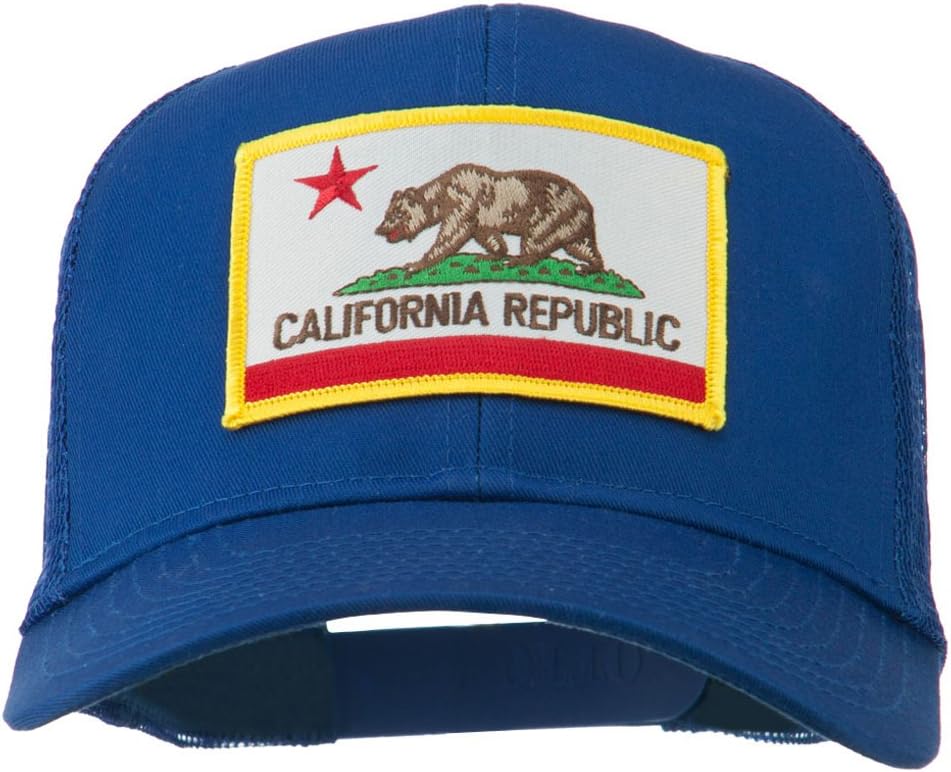 e4Hats.com California State Flag Patched Twill Mesh Cap