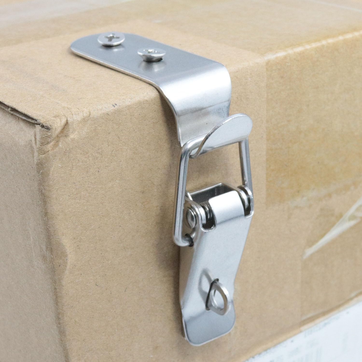 yukata Stainless Steel 90-Degree Latch Tool Box Latch Toggle Latch Hasp Latch Box Latch Cabinet Latch Hardware Closet Box Cabinet Trunk Trailer Toolbox Door Hood Latch 2PCS
