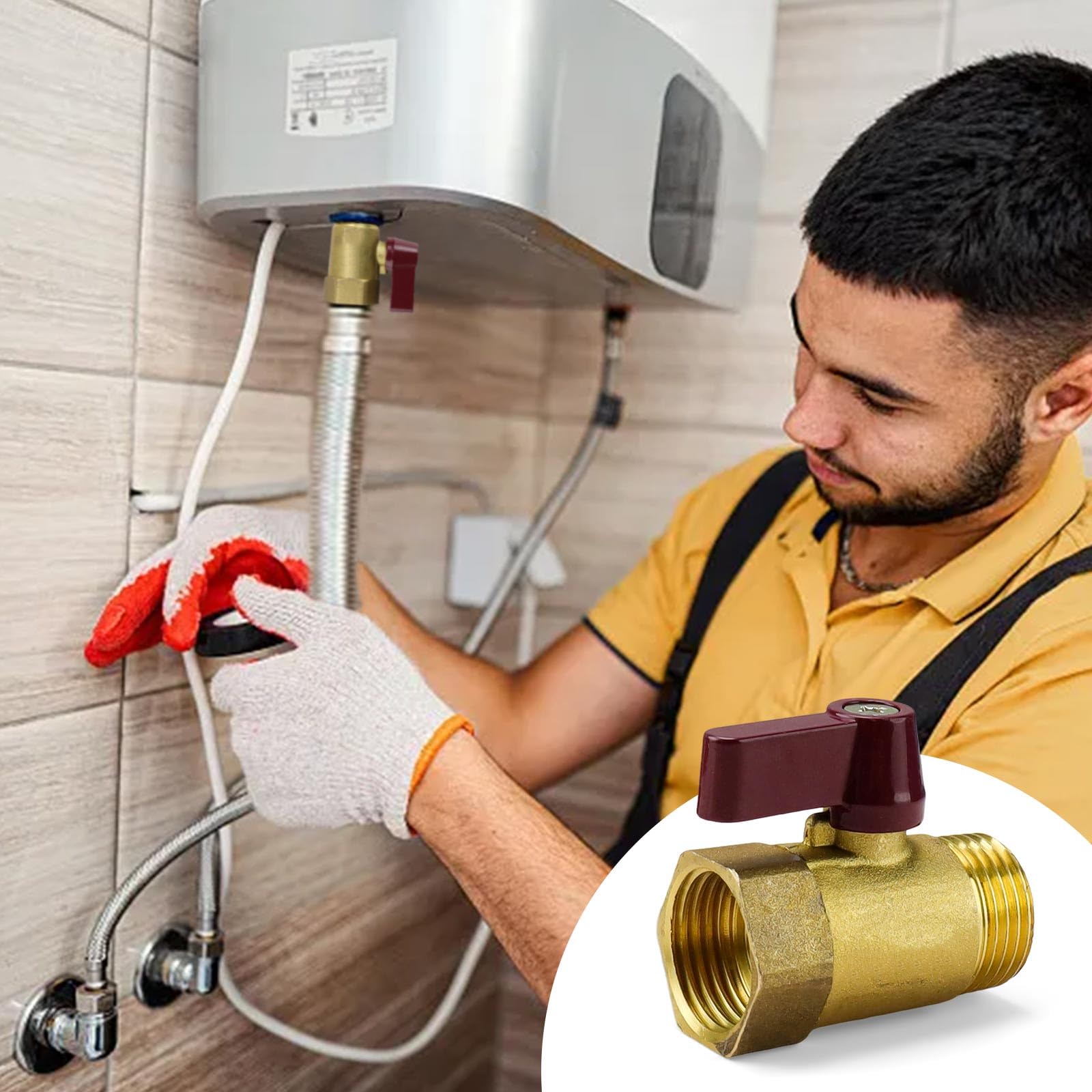 2 Pezzis Rubinetto 1/2 Pollice, Valvola di non Ritorno Acqua Connexion Filetée, Valvola a Sfera Processo di Forgiatura, Sigillatura Forte, Adatta per Tubi di Cucina, Bagno Valvola a saracinesca