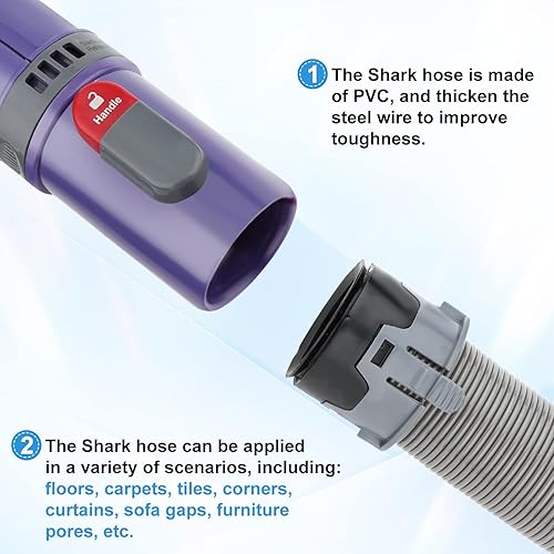 Miniatura 4 de Mango de repuesto de manguera para Shark Navigator Lift Away NV350 NV351 NV352 NV355 NV356 NV357 NV360 NV360K Accesorios de piezas de repuesto para