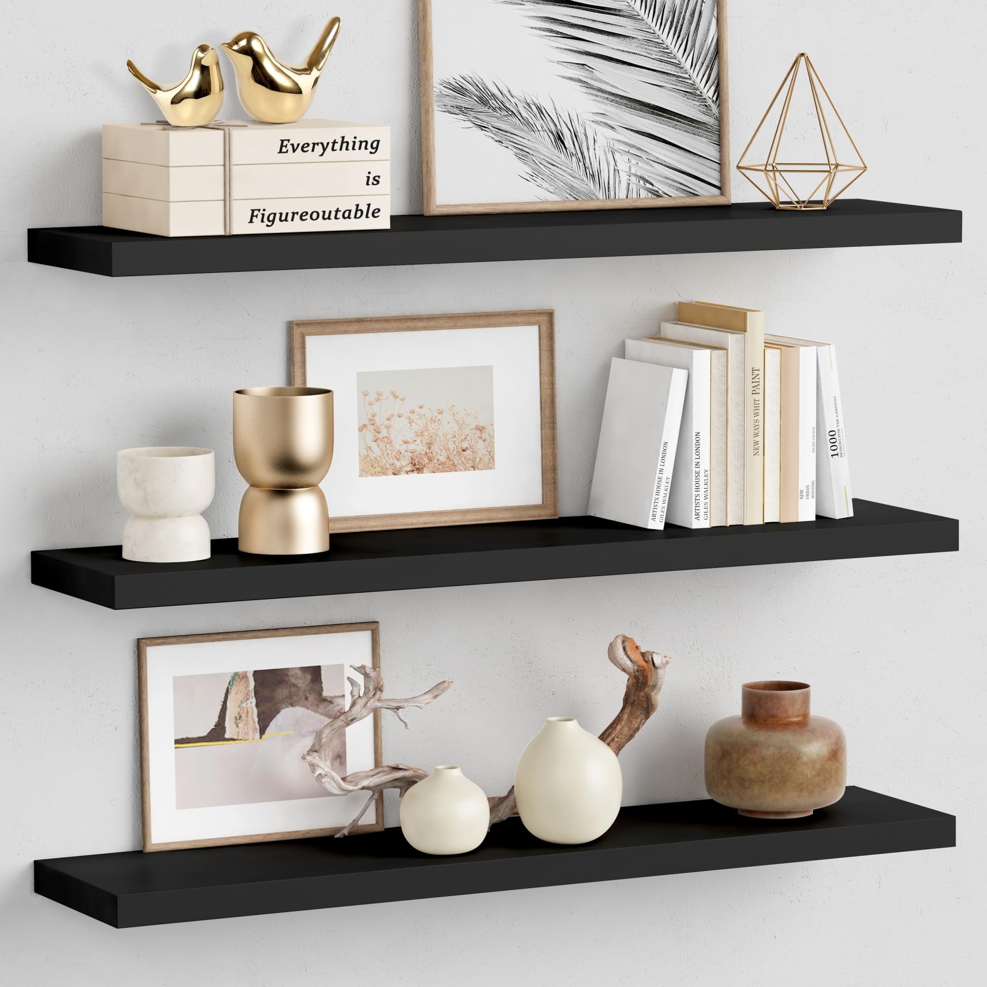 Snapklik.com : Forbena Large Floating Shelves For Wall 36 Inches Long 8