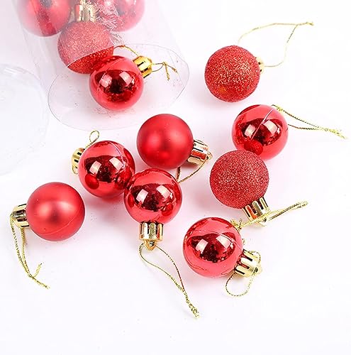 Miniatura 7 de Juego de 24 bolas de Navidad para colgar, bolas de árbol de Navidad de 1.6 pulgadas, adornos de árbol de Navidad para decoración de árbol de