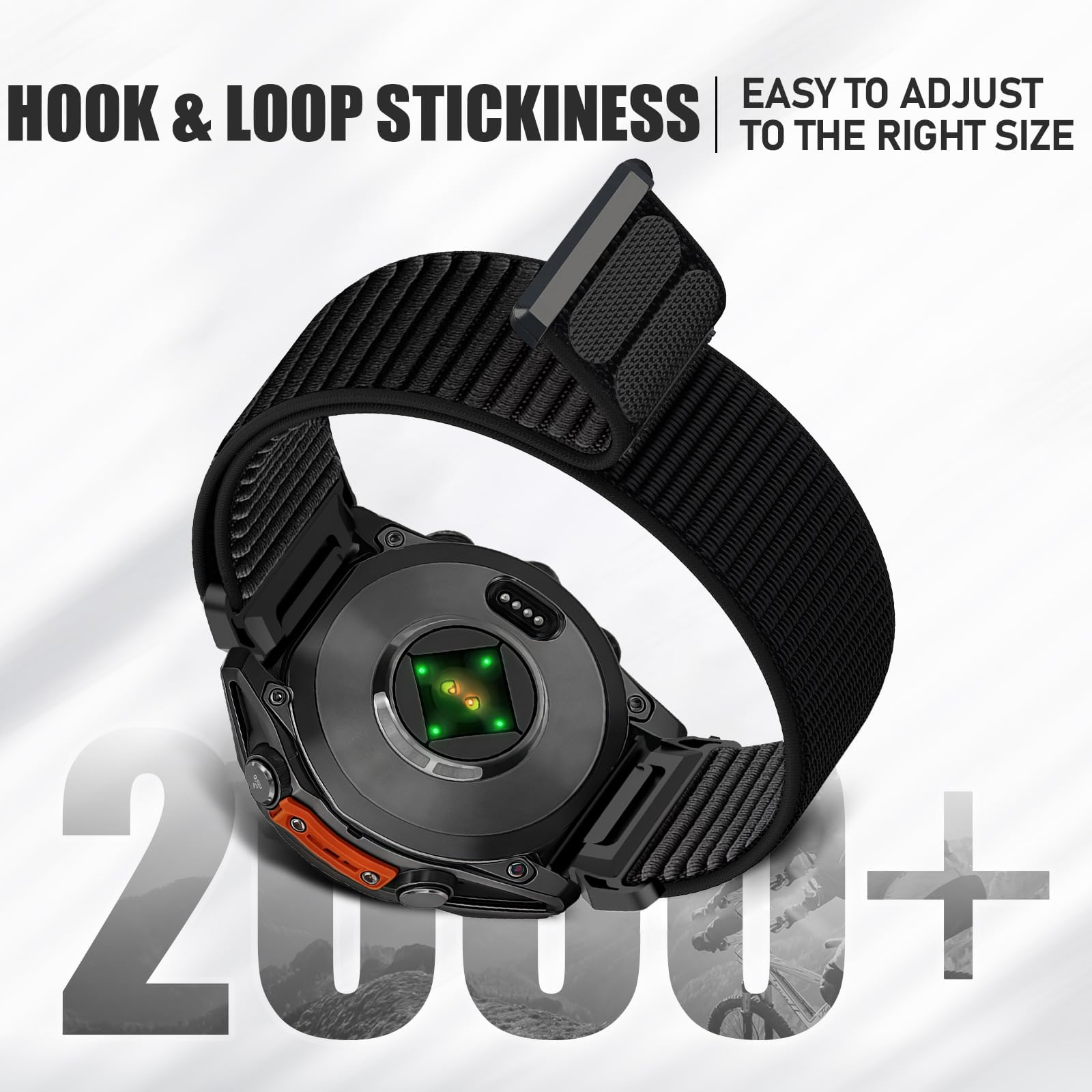 TOPsic 22mm Nylon Correa para Fenix 8 47mm/Fenix 7, Reemplazar Pulsera Sport Loop Correa para FENix 7 Pro/FEnix 6/6 Pro/FEnix 5/5 Plus/Instinct 2/Instinct 3 E 45mm/Forerunner965/955/945 — view 6