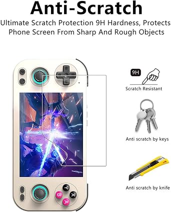 KUSINHOKA [2 Pack] Screen Protector for ANBERNIC RG476H/RG477M/RG406H/RG34XX/RG35XX/556,Ultra Slim HD Clear Scratch Resistant Sensitive Touch No Bubbles PET Screen Protector,Transparent
