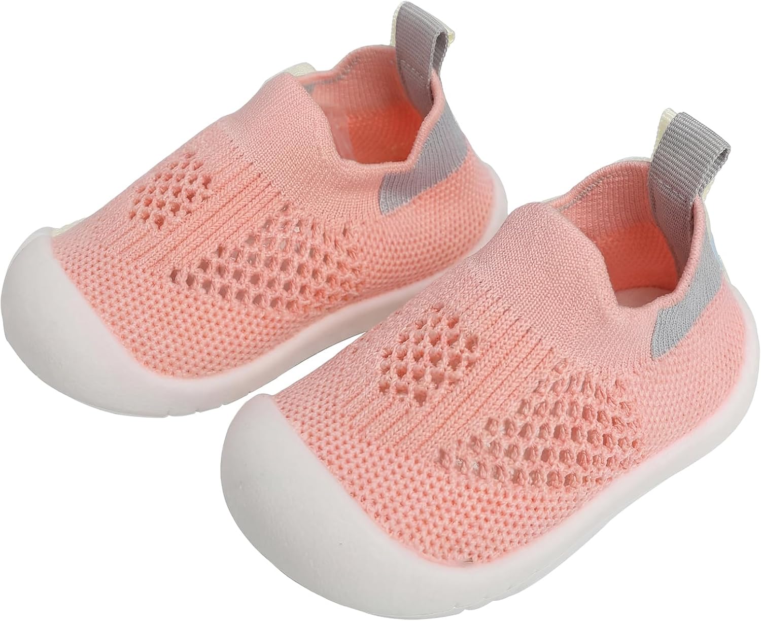 Baby Mesh Walking Sneakers Lightweight Breathable First Walker Shoes Toddler Boys Girls Non-Slip Indoor Outdoor Socks