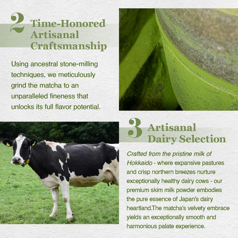 KATSUHIKO Rich Uji Matcha Latte 150g 5 3oz Artisan Reserve Blend Made in Japan — view 5