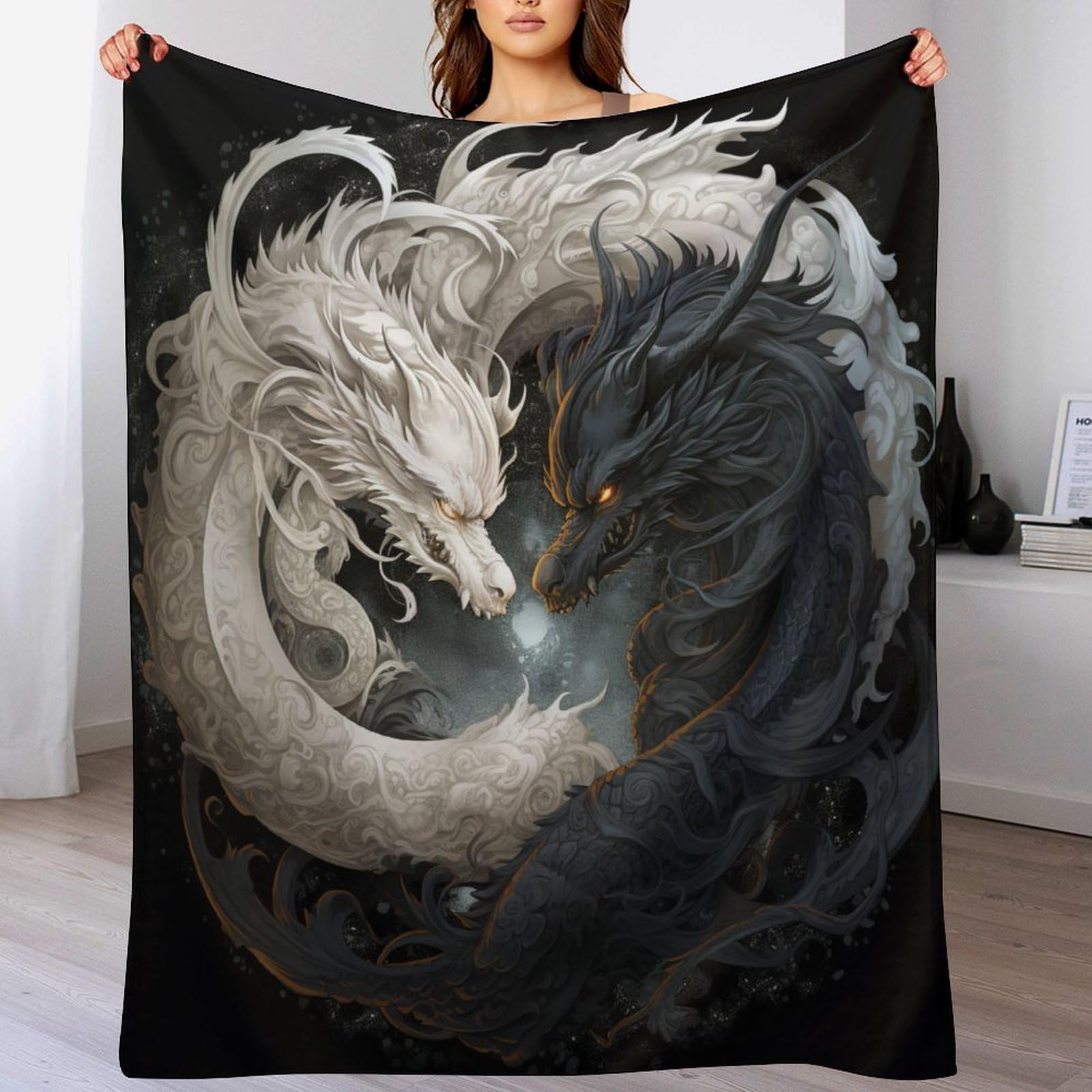 Couvertures moelleuse flannel dragon lit toutes saisons 150x200cm
