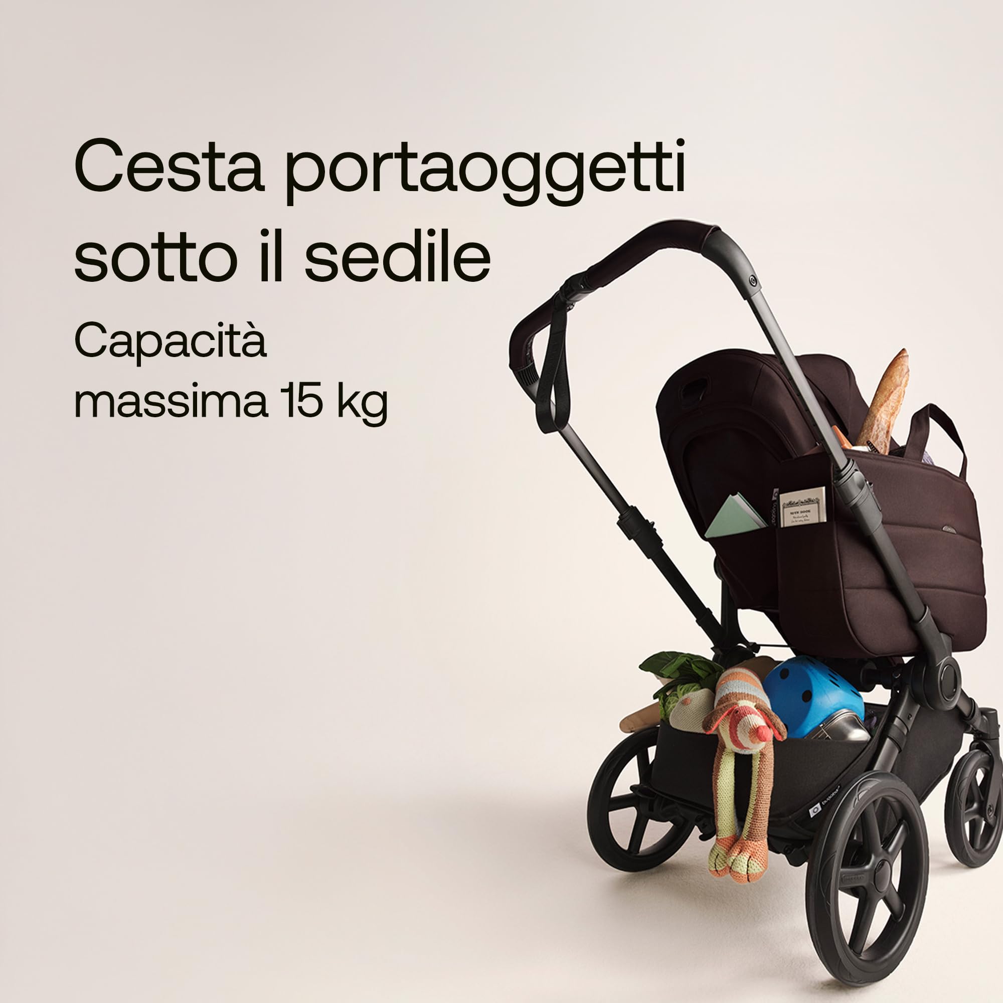 Bugaboo Donkey 6 passeggino singolo convertibile doppio gemellare neonato spazio archiviazione borsa laterale