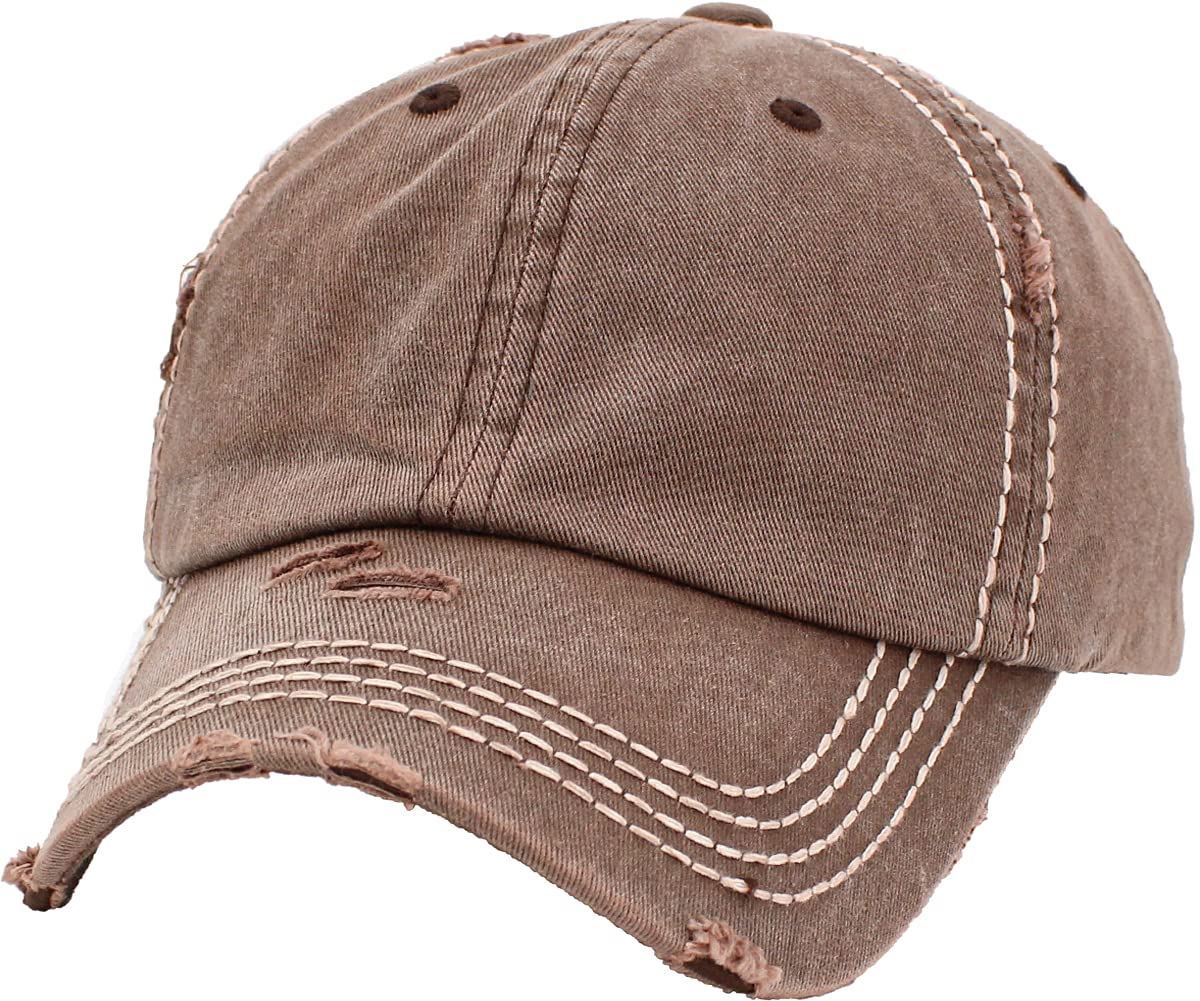 KBETHOS Cappello da Baseball in Cotone Invecchiato Lavato Vintage Cappello da Baseball Regolabile Polo Camionista Unisex Stile Copricapo