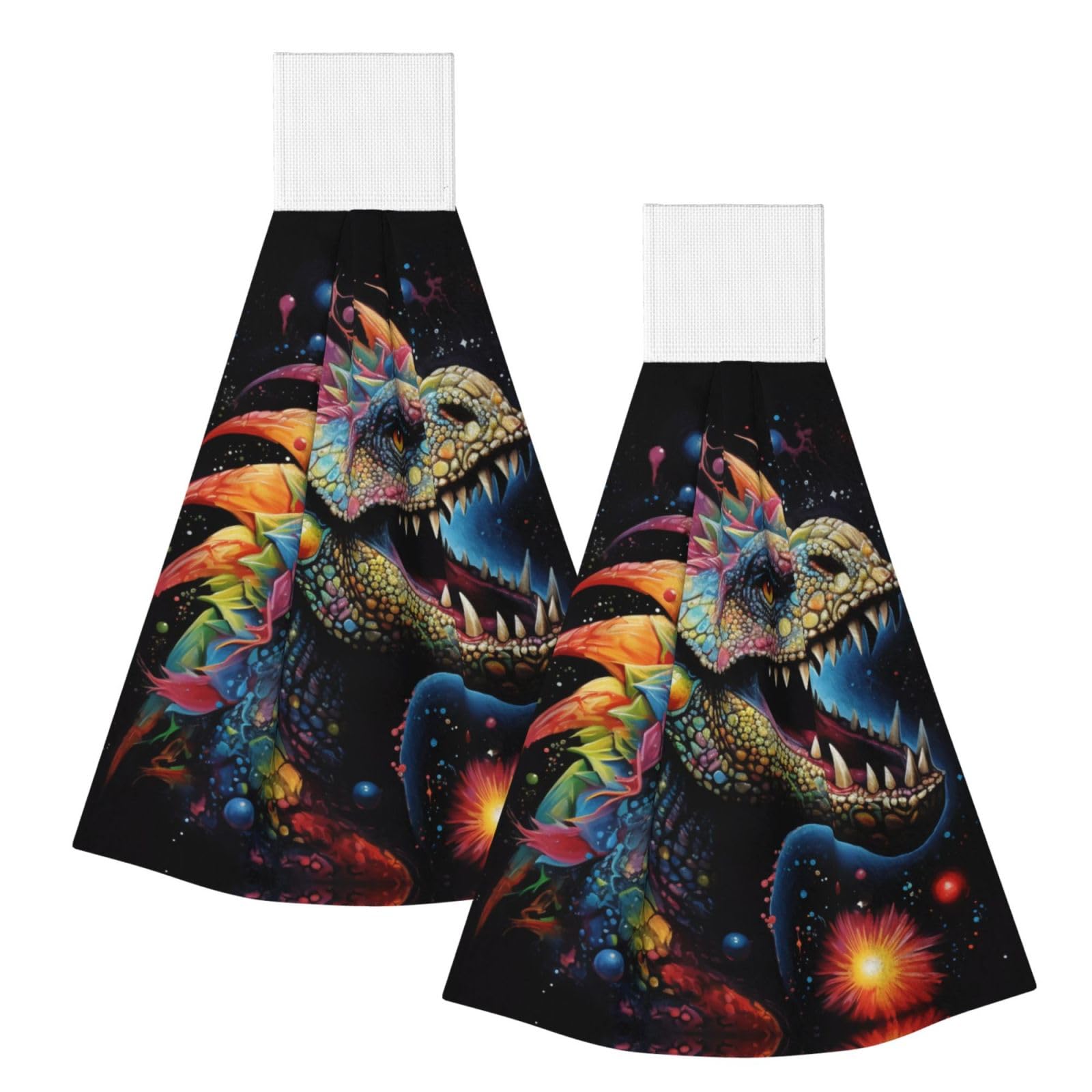 Tyrannosaurus Bad Boy Highly Absorbent Dish Towels Soft Coral Fleece Wipe