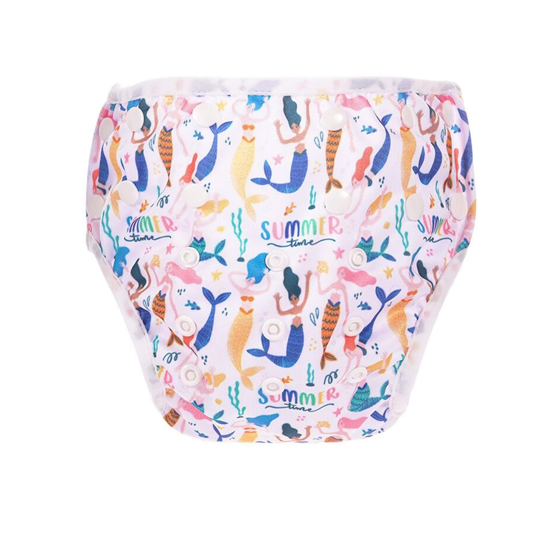 New Baby Washable Swim Dipers Breathable Swimming Diapers for Toddlers Boys Girls (Mermaid)