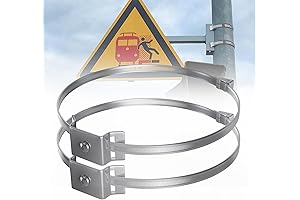 Adjustable Sign Mounting Brackets for Larger Diameter Poles